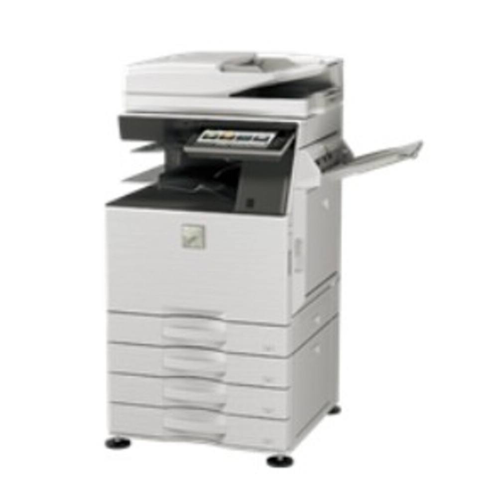 影/列印速度 30張/分 
操作面板 10.1吋LCD彩色觸控屏幕 
熱機時間 20秒 
首張出紙速度(黑白/彩色) 4.7秒/6.7秒 
連續影印張數 9999張 
記憶體(標準) 5GB 
影印解析度(dpi) 600x600 
送稿機形式 雙面送稿機 
送稿機容量 100張 
紙張尺寸 A5R~SRA3 
長尺寸紙張 130CM 
紙張容量(標準) 550*2+100張 
紙張容量(最大) 6300張 
紙匣紙張重量 60~300 g/㎡ 
手送台 100張 
手送台紙張重量 55~300 g/㎡ 
列印解析度(dpi) 9600(相當於)x600 
列印語言 標準:PCL6、選購:PS3 
掃描速度(面/分) 單面:80 
掃描檔案格式 TIFF、JPEG、PDF、PDF/A-1a、PDF/A-1b、機密PDF、XPS；選購 : 高壓縮PDF 
體積(W*H*D)mm 608*650*834